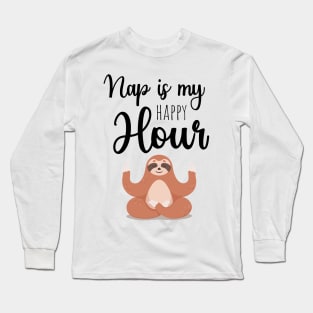 Nap Is My Happy Hour Long Sleeve T-Shirt